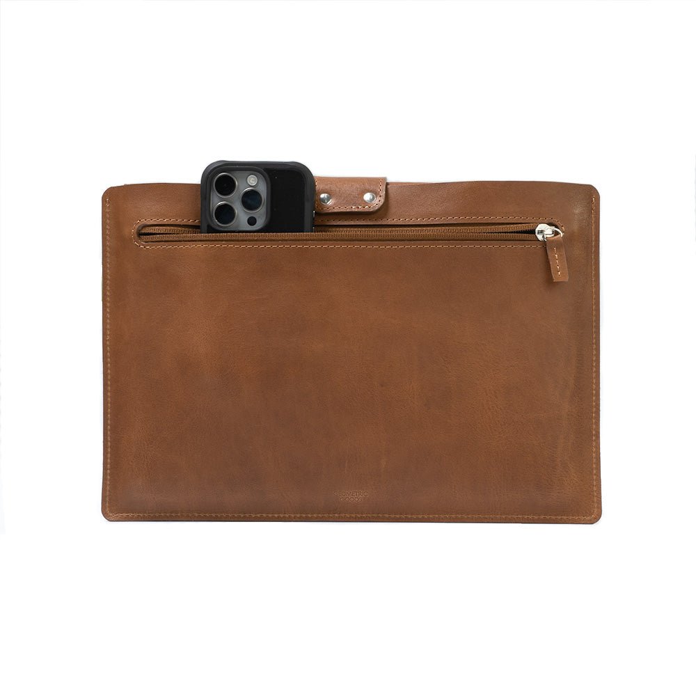Leather Sleeve for iPad with Magnetic Strap - O909x - iPad sleeve - LSZ-ipadP13-04 - iPad Air/Pro 13"