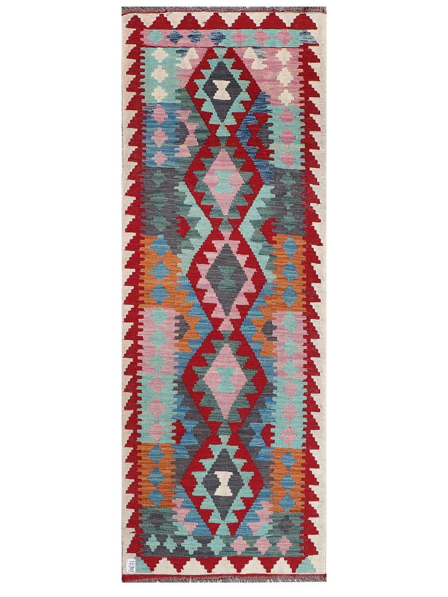 Maimana Afghanistan Kilim Rug - 251 x 78 cm - O909x - Afghanistan Kilim Rug - ABR10671S80x240 - 