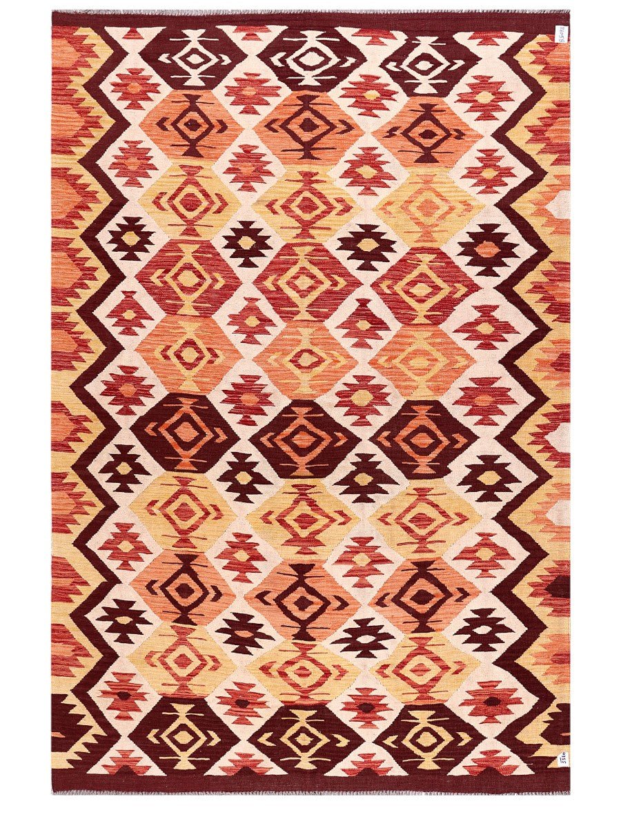 Maimana Afghanistan Kilim Rug - 290 x195 cm - O909x - Afghanistan Kilim Rug - ABR14058S200X300 - 